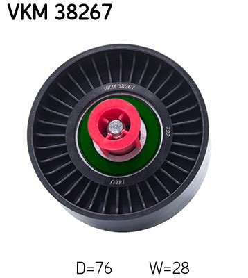 Lower Left SKF-OE VKM 38267 Deflection/Guide Pulley, V-ribbed belt for MERCEDES-
