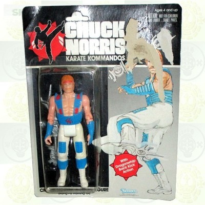 Chuck Norris Karate Kommandos: 1986 A. Fig. CHUCK NORRIS KUNG FU TRAINING GI MOC