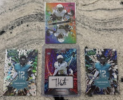 NFL Jacksonville Jaguars Travis Hunter Wild Card Auto 1/1 /8 /6 Rookie Lot Cards