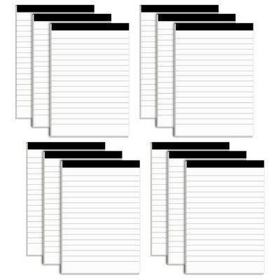12 Pack Note Pads 4X6 Inch Small Lined Writing Memo Pads Refills Easy Tear No Ri