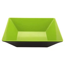 G.E.T. ML-247-G/BK Square Serving Bowl, 2.5 Quart, Green/Black