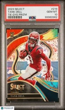 2023 Panini Select Football Tank Dell RC Rookie Tie-Dye Prizm PSA 10 /25