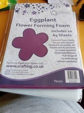 Lot de 10 feuilles Fleurs mousse fleurs aubergine