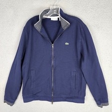 Lacoste Sweatshirt Mens XL Long Sleeve Stand-Up Full Zip Logo SH9592