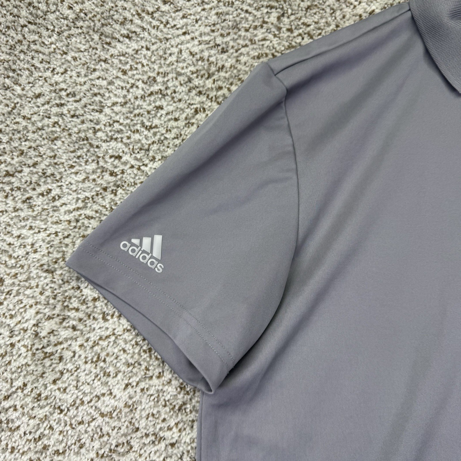 Oakmont Country Club Polo Shirt Men's Medium Gray Adidas Primegreen Golf Stretch thumbnail 5