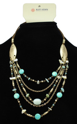 New Ruff Hewn Southwest Style Necklace on Suede Cord Nwt $48 Tags #N2571B