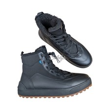 Bota Vessi Alta Para Hombres 10 Parte Superior Alta Impermeable Cuero Vegano Dyma-Tex Negra Goma