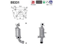 Katalysator FÜR Fiat 500 (312 ), Fiat 500 C (312 ) - AS 55331