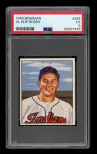 1950 Bowman Set-Break #232 Al Flip Rosen PSA 5 EX