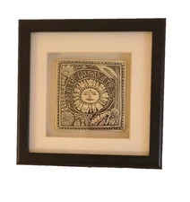 Drawing On Clay By Marsha McCarthy Professionally Framed Sun Image 8"