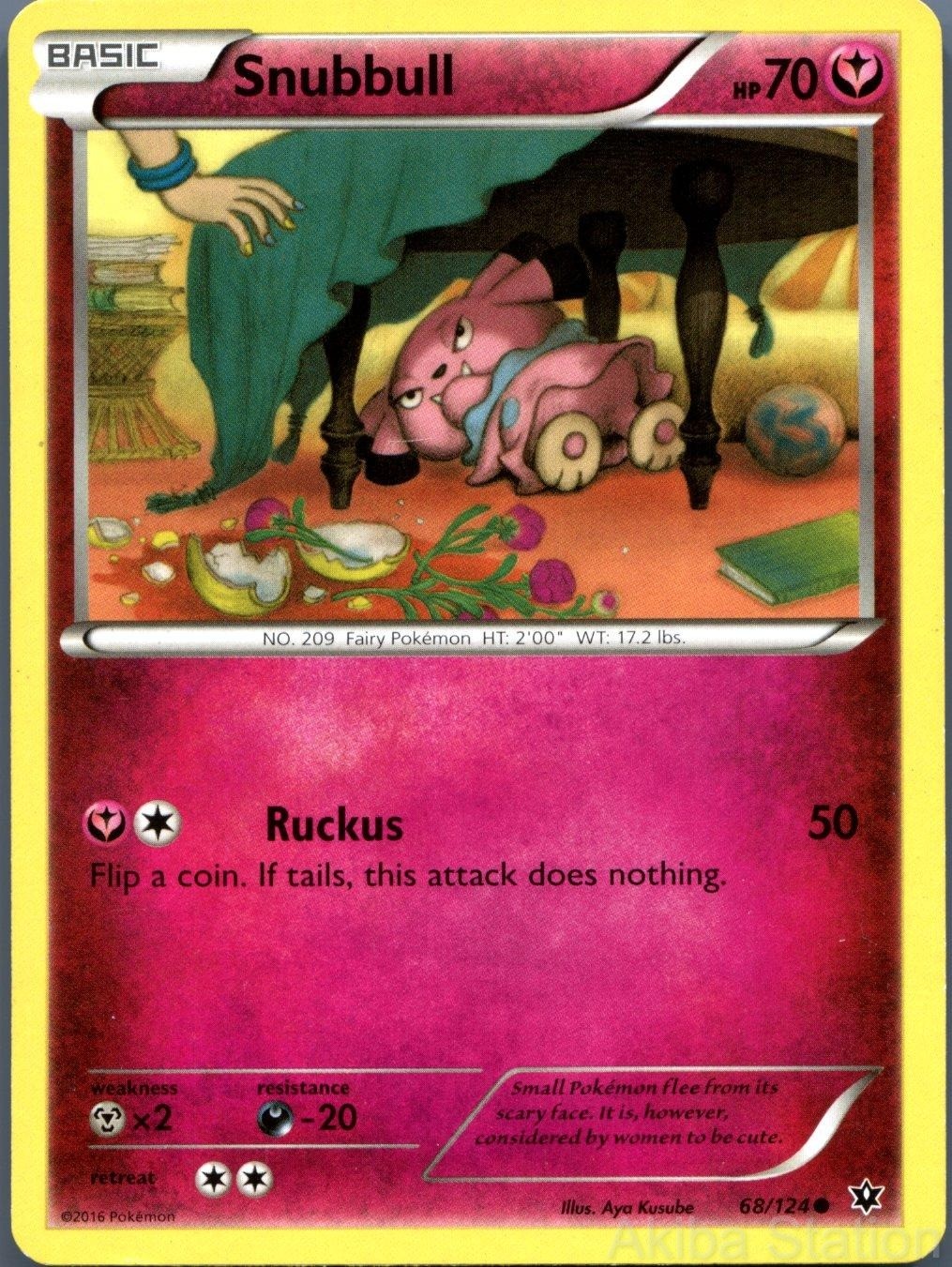 SNUBBULL 68/124 COMMON FATES COLLIDE POKEMON HP