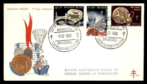 Mayfairstamps Belgium FDC 1960 Decorative Items TB Combo First Day Cover aaw_351