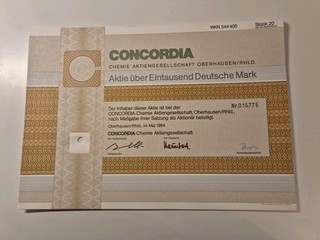 Concordia Aktiengesellschaft Oberhausen 1984