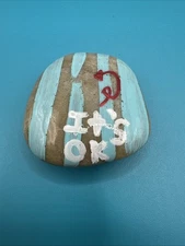 Hand Painted Rock Art ( It’s Ok Not To Be Perfect) Rock Decor Home Decor