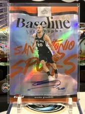 2025-26 Topps Finest Baseline Orange Auto /25 Manu Ginobili #BA-MG Refractor TZ