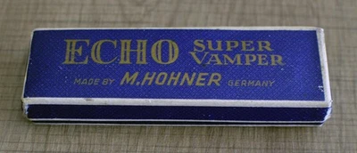 HARMONICA HOHNER ANCIEN ECHO SUPER VAMPER en Do avec boite - Photo 1/4