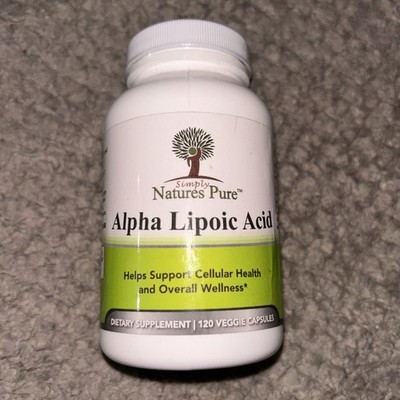 Simply Natures Pure Alpha Lipoic Acid 600Mg 120 Veggie Caps