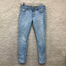 Hollister Jeans 29 Womens Blue Super Skinny Mid Rise Stretch Denim Light Wash