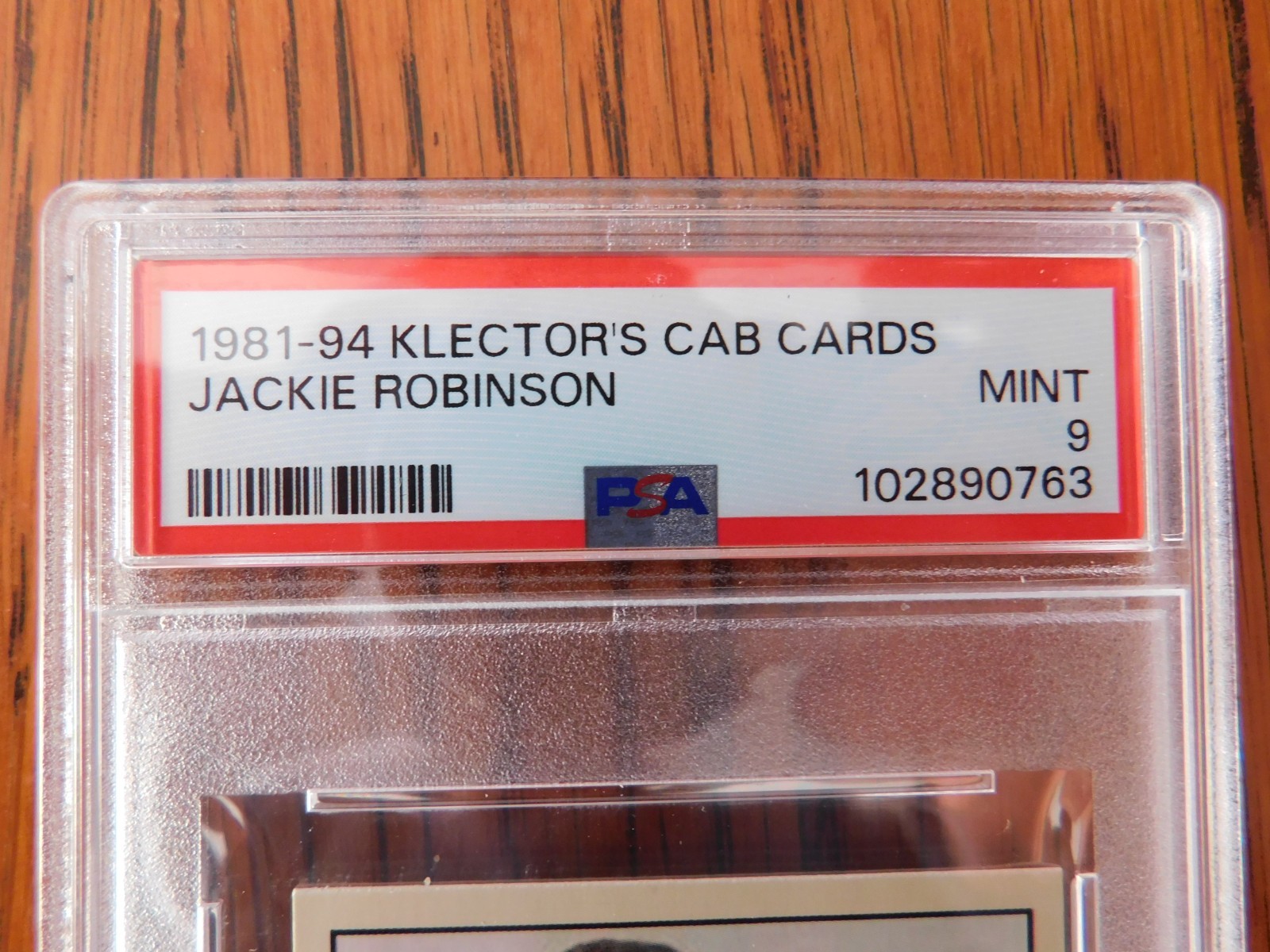 Rare /400 JACKIE ROBINSON Authentic 1981-94 Klector NYC Cab Card PSA 9 DODGERS view 5