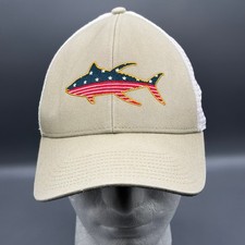 Tuna AVID Hat Trucker Snapback Men's Khaki White American Flag Mesh Cap