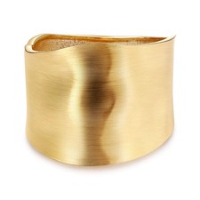 1PC 18K Gold Chunky Bangle Bracelets for Women Trendy Wide Wrist Cuff Bracelets