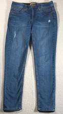 Democracy "Ab" Technology Mid-Rise Skinny Women's Jeans Stretch Medium Wash s4