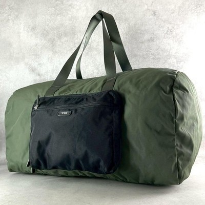 TUMI Packable Duffel Bag Lightweight Large Capacity Green Nylon Shoulder 060333d