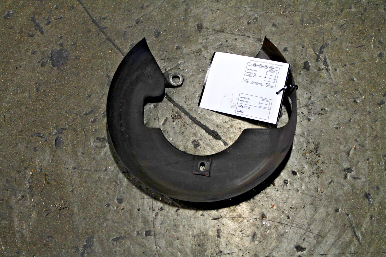 Ferrari 308, LH, Left, Front Brake Shield / Guard, Used, P/N 108723