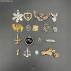 Vintage Costume Jewelry Lot 17 Pendants Charms Playboy Dragon Angel Motorcycle