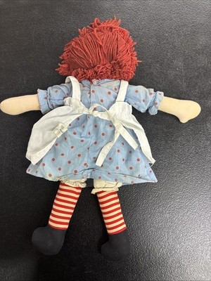 Knickerbocker Vintage Raggedy Ann Doll 20” Blue Polka Dot | eBay