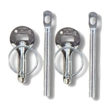SPARCO 01606S UNIVERSAL HOOD PIN LATCH RACING LOCK KIT SET PAIR SILVER