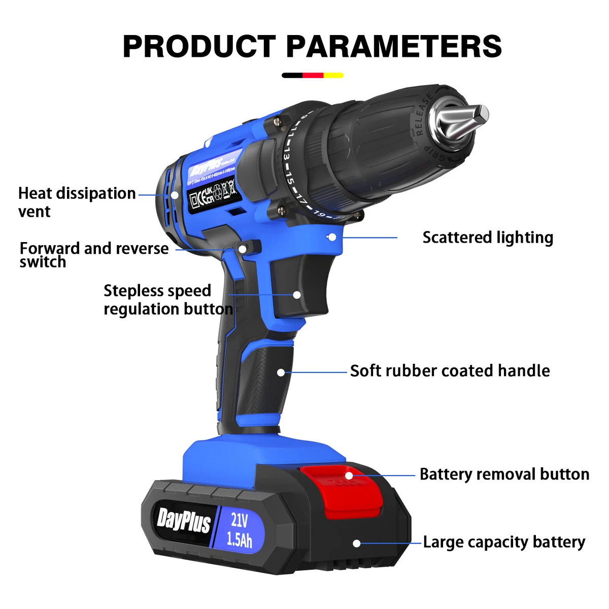 Screwdriver drill outlet