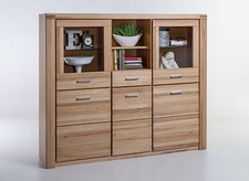 Vitrinenschrank Highboard Sideboards Tabea Kernbuche teilmassiv 