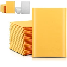 10/20/50 Kraft Bubble Mailers Self-Seal Padded Envelope Shipping Bags Any Size