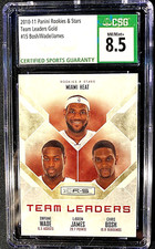 2010 CSG 8.5 Rookies & Stars Team Leaders Gold /499 LeBron James Wade Bosh G1562