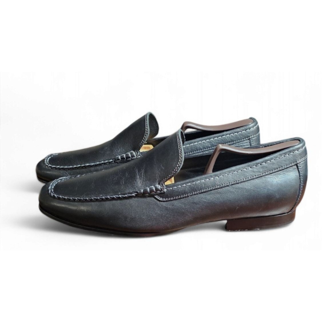 GORDAN RUSH COLLECTION Men\'s black leather slip on loafer dress shoes size 9.5 Morgan Black Loafer | Gordon Rush main image 4
