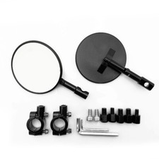 Lenkerendenspiegel Paar Kunststoff in schwarz rund e-geprüft 301-078 Supermoto