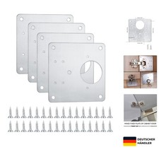 Edelstahl Reparaturplatten für Scharniere 4 Stk. für Türen & Möbel