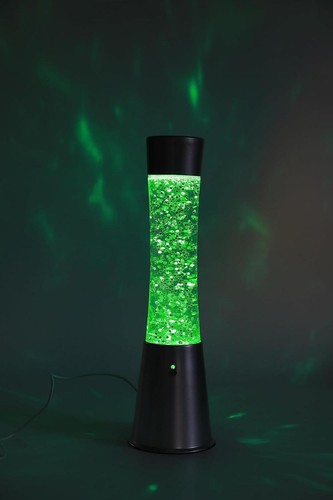 I-TOTAL - farbwechselnde LED-Lavalampe mit Glitzer, transparente Flüssigkeit - Bild 3 von 6