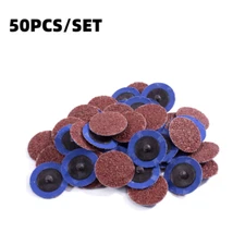 50Pcs 2in Grinder Sanding Disc 36-240Grit Oxide Roll Lock Die Grinding Sandpaper