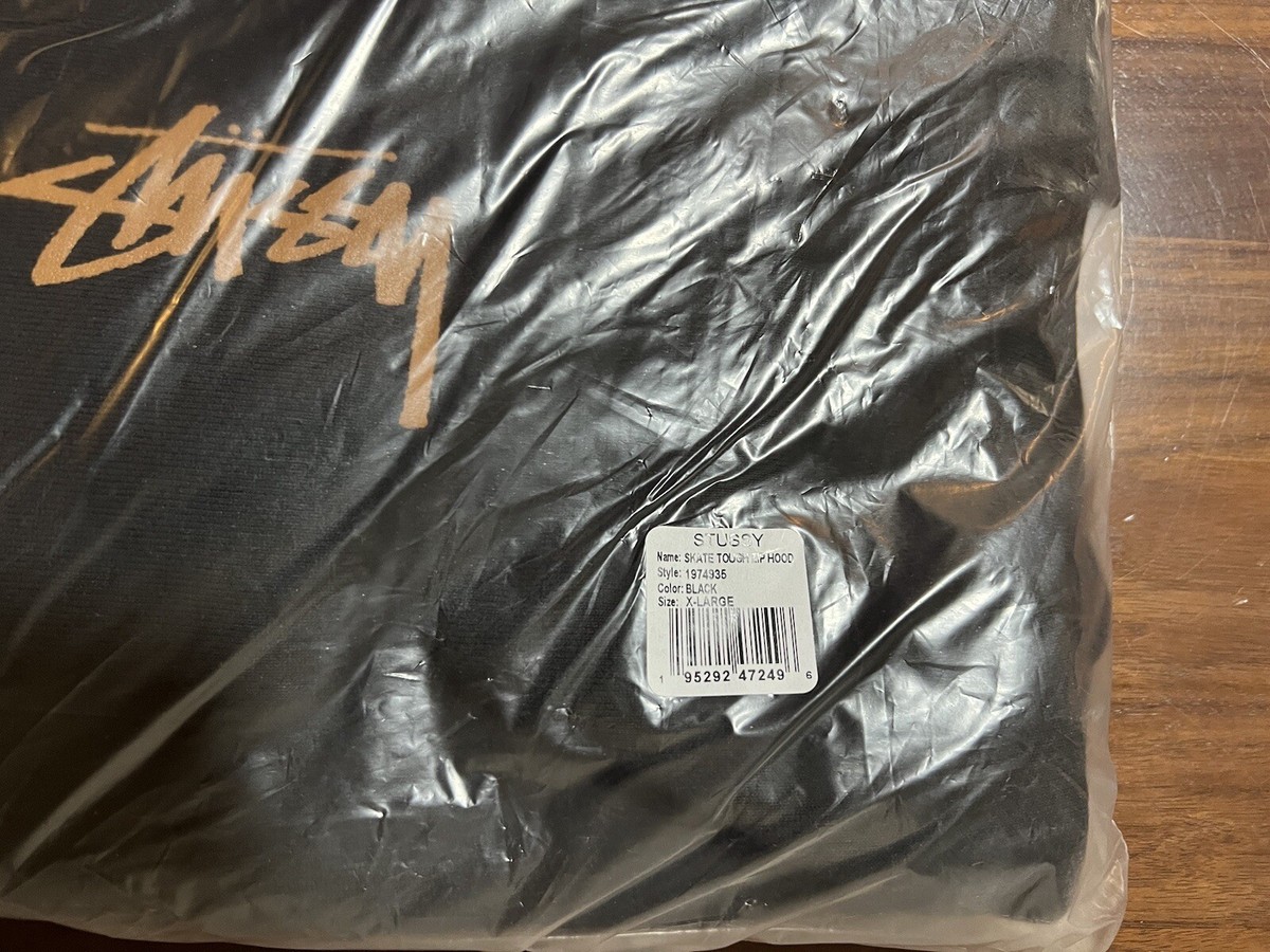 STÜSSY SKATE TOUGH FULL ZIP HOODIE BLACK STUSSY HOODED SWEATSHIRT