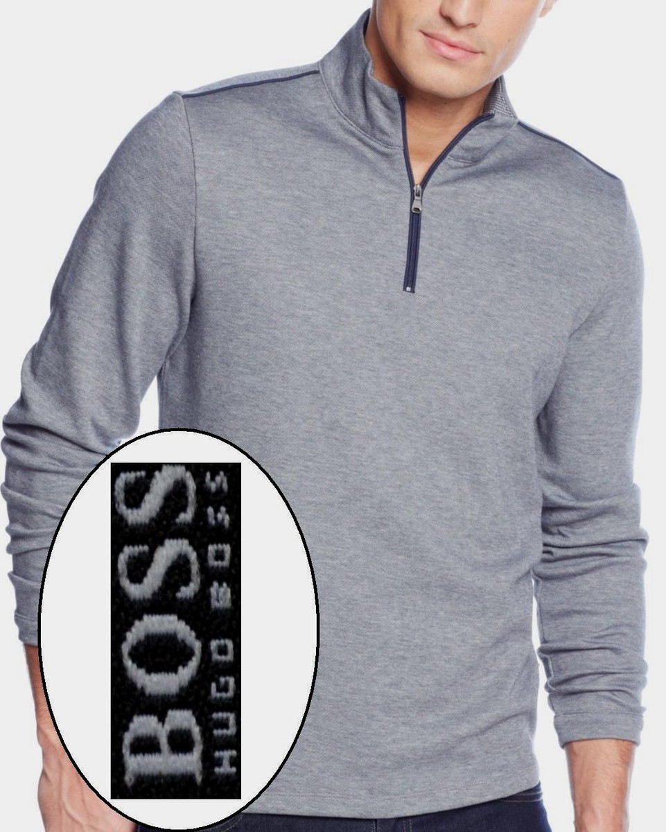 Pull Hugo Boss Homme Gris 1/4 Zip - Taille M - Occasion Parfait état