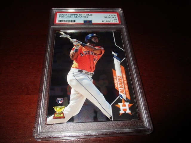 2020 topps chrome rookie card yordan alvarez psa gem mint 10