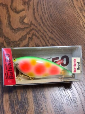 Vintage Balsa 50 Original Shad Parrot Color Fishing Lure
