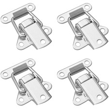 4 PCS 304 Stainless Steel Tension Clasp Spring Loaded Latch for Boxes, Drawers