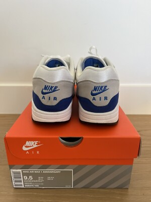 Nike Air Max 1 Anniversary Game Royal Blue 908375-102 Size US 9.5