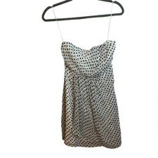 Express Y2K Silk Dot Strapless Dress Women's Size 2