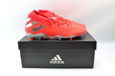 nazesmis Adidas Nemeziz 19.3 Soccer Cleats Red Silver Mens 7 F34389 Striped