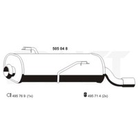 Ernst EndschalldäMpfer SchalldäMpfer FüR Peugeot 206 CC 1.6 16V 1.4I 1.6I