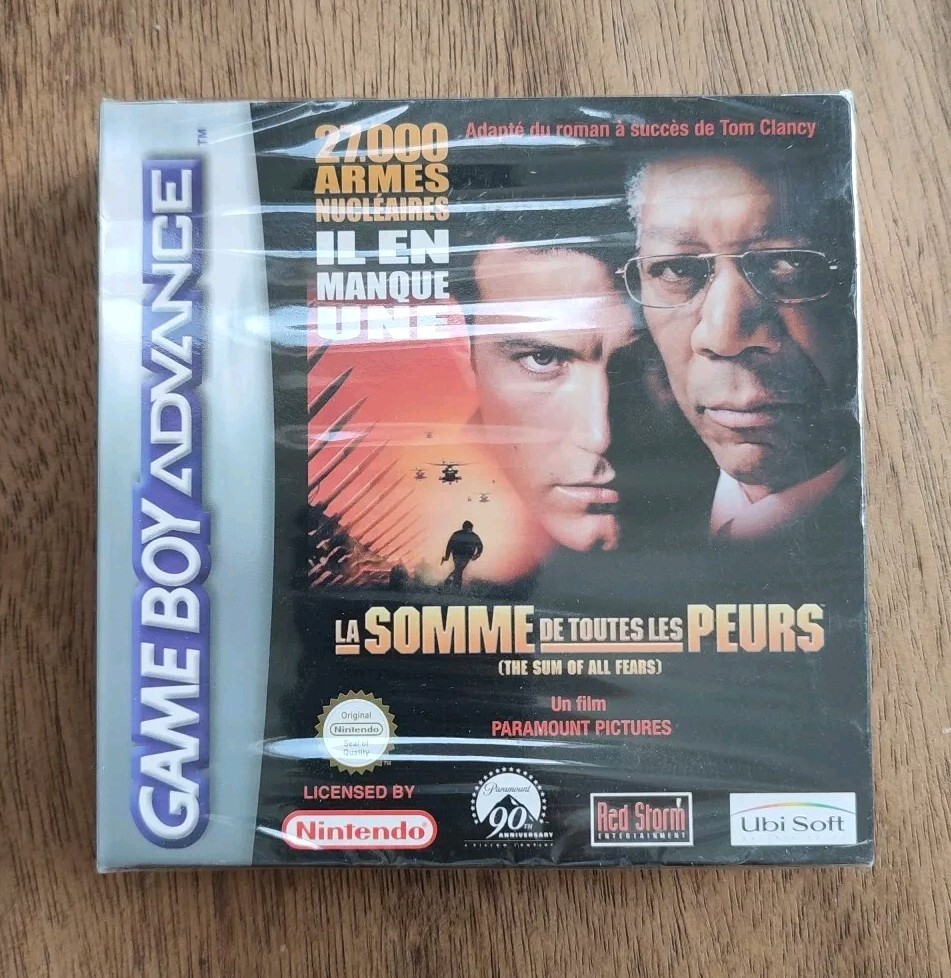 jeu game boy advance La somme de toutes les peurs neuf sous blister